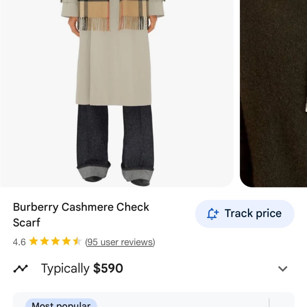 Burberry Cashmere Check Scarf